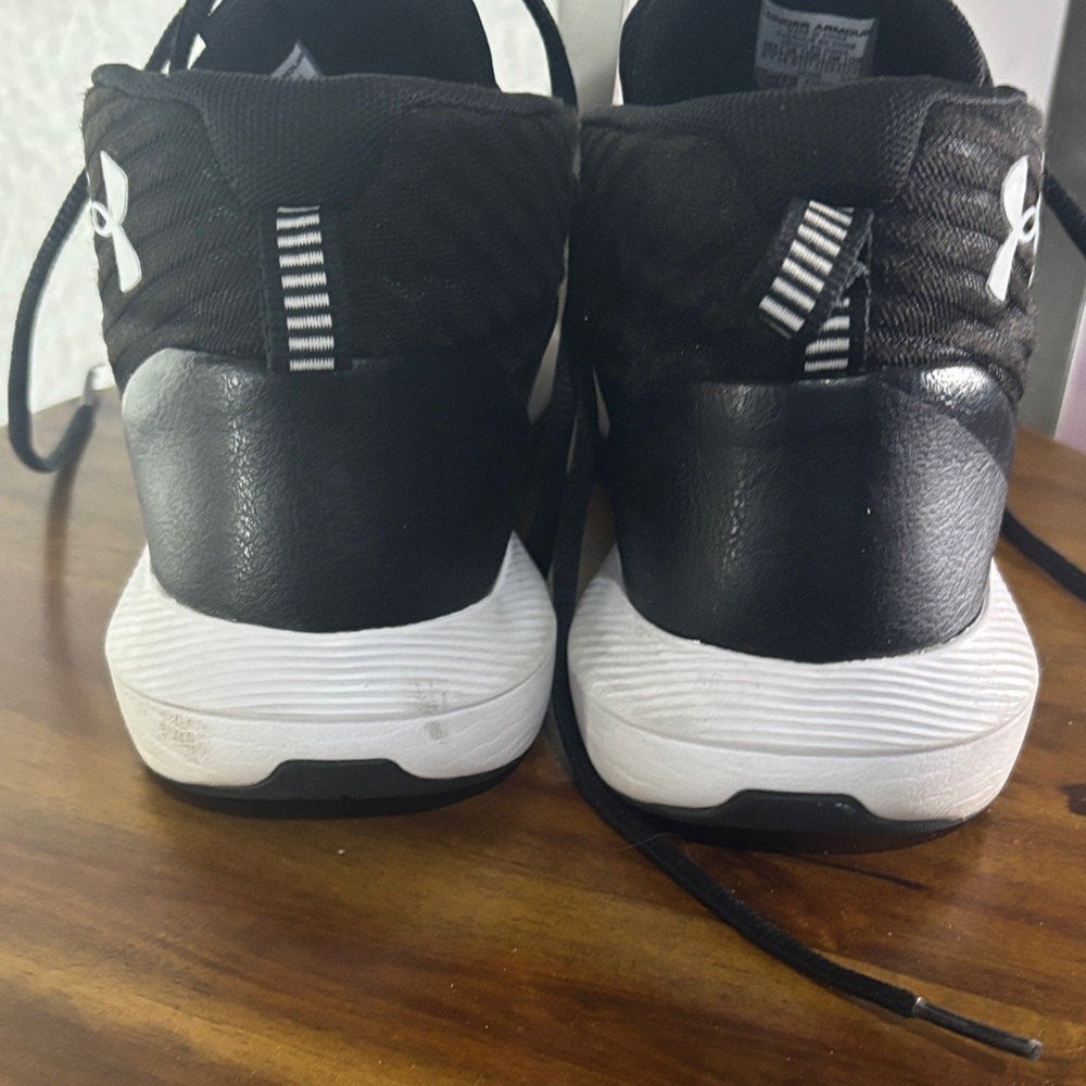 Under Armour Black and White Kids Sneakers - Picture 3 of 5